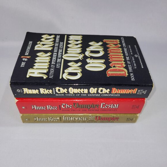 Vampire Chronicles Anne Rice Vintage 3 Paperback Book Set - Picture 1 of 2